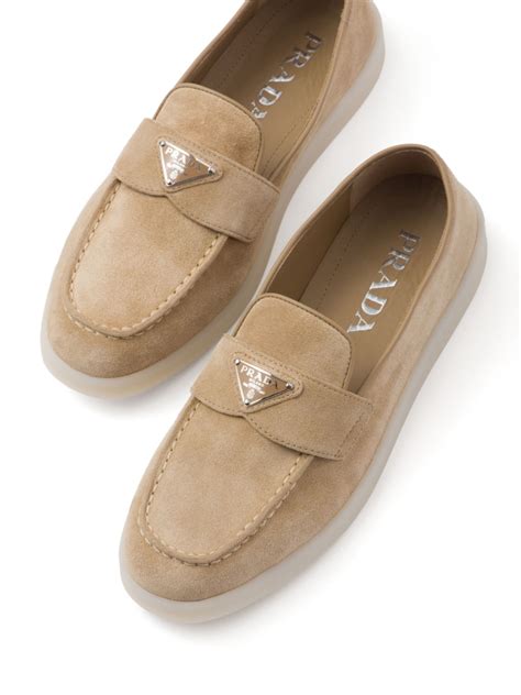 prada suede leather loafers.